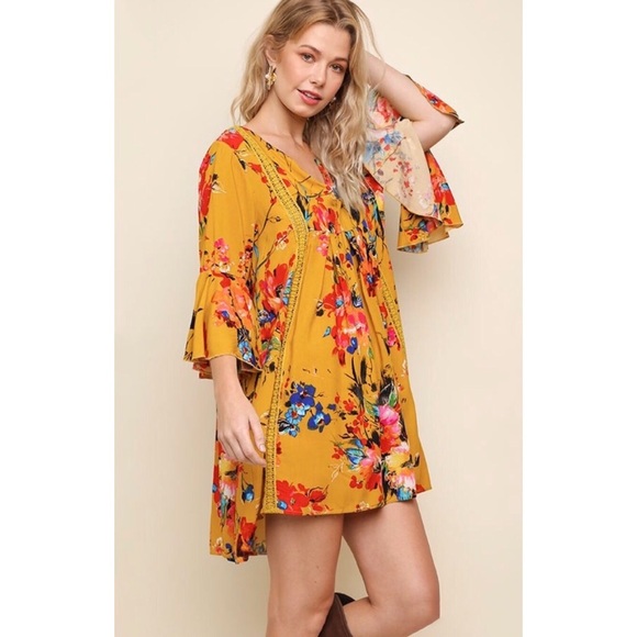 Golden Mumu Mini Dress - Picture 2 of 3